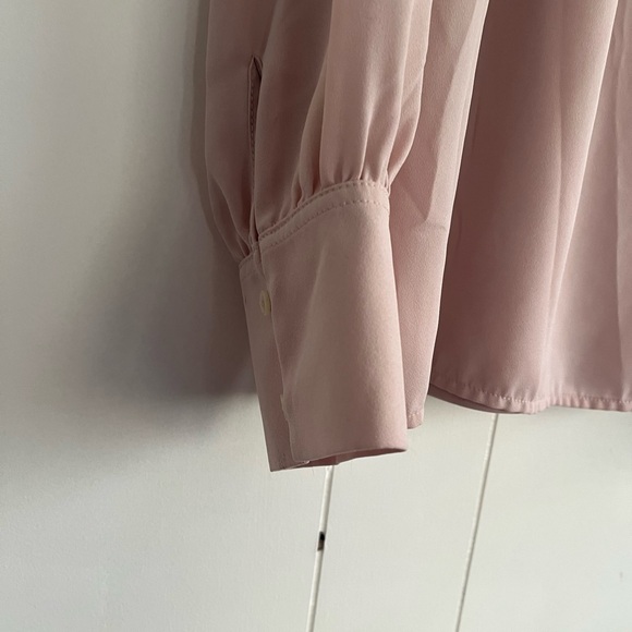 Ann Taylor Factory Blush Pink Blouse Top Size Large - Picture 6 of 11